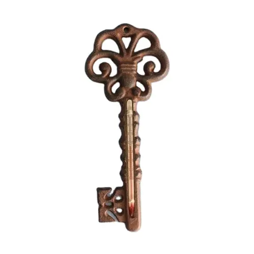 2024 Hot Sale Antique Cast Iron Key Home Decoration Outdoor Thermometer