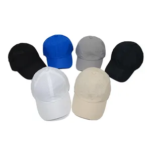 הסיטונאי עיצוב מותאם אישית רקמה 6 גברים נשים פועל גורי ספורט ניילון מחורר כובע בייסבול כובע בייסבול