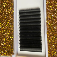 Ukuran Tray Kustom Bulu Mata Flat, Ekstensi Bulu Mata Flat Tunggal, Bulu Mata Individual dengan Berbagai Panjang, Curl, dan Ketebalan