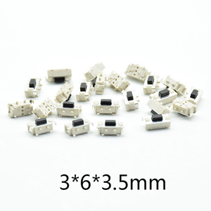 Blanc noir <span class=keywords><strong>Micro</strong></span> Tact Commutateur Tactile 3*6*3.5 3x6x3.5 SMD Pour MP3 MP4 Tablet PC Bouton Bluetooth <span class=keywords><strong>Casque</strong></span> Télécommande - Product Image 1