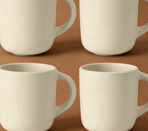 Juego <span class=keywords><strong>de</strong></span> 4 Tazas <span class=keywords><strong>de</strong></span> Cerámica Color Blanco Sal Marina, Tazas para <span class=keywords><strong>Café</strong></span>/Té <span class=keywords><strong>de</strong></span> Diseño Contemporáneo, Aptas para Microondas y Lavavajillas - Product Image 2
