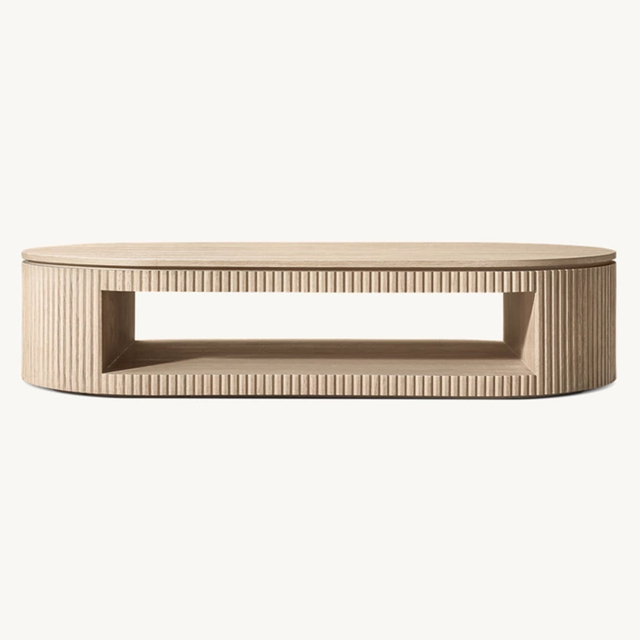 American Style Home Living Room Furniture Solid Wood Open Coffee Table
