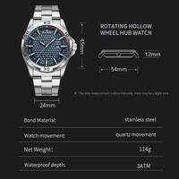 Montre-bracelet pour homme VAVA Original, montre de luxe haut de gamme, étanche, lumineuse, avec date et jour, montre sport en quartz pour homme, bracelet en cuir, Reloj