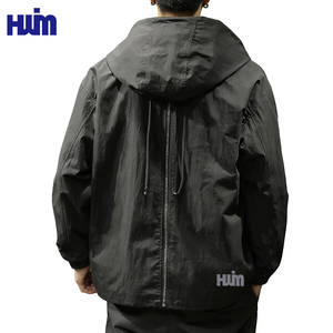 Veste de sport d'extérieur à demi-zip coupe-vent pour homme avec logo brodé personnalisé, respirante, pour la course à pied, le sport, le jeu de ballon - Product Image 2