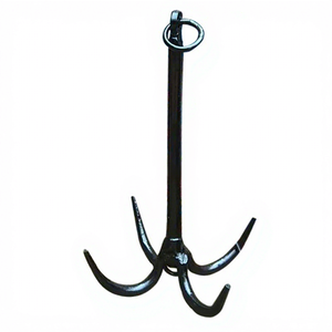 Hameçon <span class=keywords><strong>de</strong></span> <span class=keywords><strong>sauvetage</strong></span> marin robuste à 4 griffes forgé pour la pêche en bateau, le <span class=keywords><strong>sauvetage</strong></span> et le dégagement sur fonds sablonneux, boueux et récifaux - Product Image 1