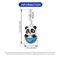 Bijoux en cuivre exquis, référence 1644, avec un pendentif mignon en forme de panda, un élégant accessoire bracelet pour femme.
