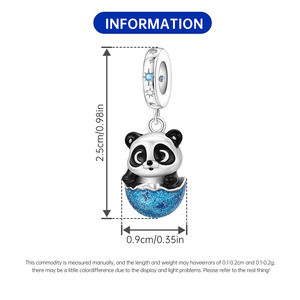 เครื่องประดับทองแดงสุดหรู หมายเลขสินค้า 1644 พร้อมจี้รูปแพนด้าน่ารัก สร้อยข้อมือสุดเก๋สำหรับผู้หญิง - Product Image 3