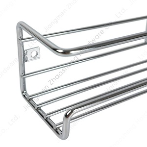 Four Tier Spice Rack <b>Wall</b> <b>Mounted</b> Stainless Steel Kitchen Organizer Foldable Storage <b>Shelf</b> Minimalist Design Easy Cleaning - Product Image 3