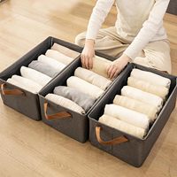 KUYUE Paniers de rangement pour étagères Bacs de rangement pour placard Cadre de paniers à vêtements, bacs de placard avec métal coton imperméable pliable