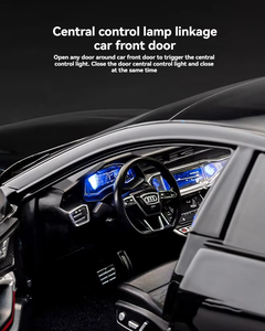 1:18 originale Aodi RS7 modello di auto in lega con chiave RC con suono e luce porte Pullback aperto Display giocattolo <span class=keywords><strong>collezione</strong></span> regalo modello di auto - Product Image 4