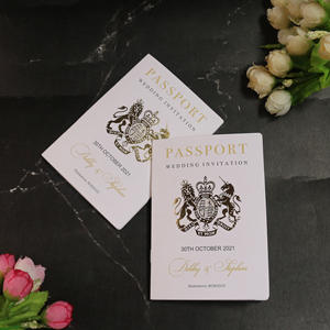 Date personnalisé encre impression blanc papier passeport carte d'embarquement <span class=keywords><strong>voyage</strong></span> <span class=keywords><strong>mariage</strong></span> cartes d'invitation de <span class=keywords><strong>mariage</strong></span> - Product Image 2