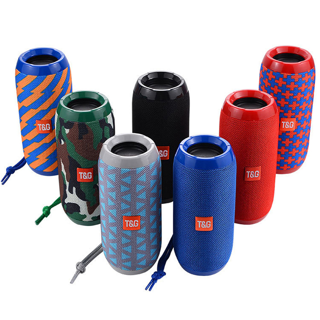Factory Wholesale Colorful Fabric Wireless Portable Outdoor IPX7 Waterproof BT Speaker with Subwoofer