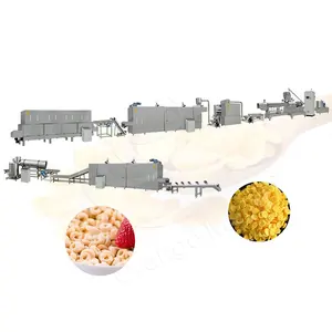 ORME Industrial Pequeno Almoço Cereal Fazer Máquina Twin Screw Extrusora Cereal Ring Corn Flake para Preço Índia