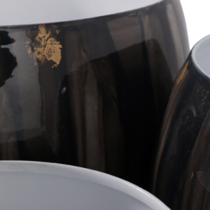 Set di 3 Vasi Decorativi Rotondi in Metallo, Moderni Portafiori per Interni ed Esterni, Ingresso, Soggiorno, Ufficio - Product Image 6