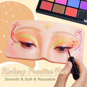 Masque réutilisable en silicone pour le visage et le corps, modèle d'entraînement pour maquillage permanent et cils, idéal pour la formation en cosmétiques - Product Image 4