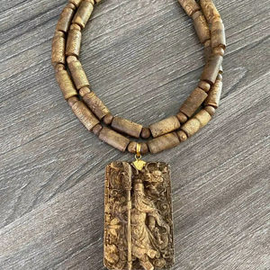 Pulsera de cuentas de madera de agar natural, pulsera elástica hecha a mano, unisex, para meditación espiritual, yoga, regalo de joyería - Product Image 1