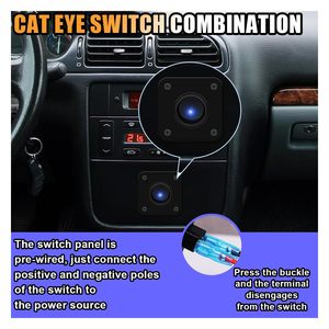 Interruptor basculante de montaje en superficie 1 <span class=keywords><strong>Gang</strong></span>, 12V 3P SPST <span class=keywords><strong>ON</strong></span>-OFF LED Rocker Toggle Switch Panel de control para Marine Boat Car Truck ATV RV - Product Image 6