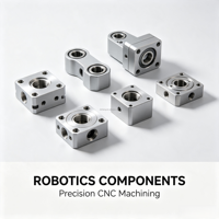 Pièces mécaniques de préhenseur robotique en acier inoxydable sur mesure, composants usinés CNC de précision pour l'usinage