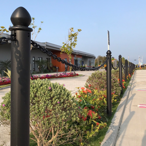 แผงกั้นจราจรพลาสติก HDPE กลางแจ้งคุณภาพสูงสีเดียวสีชมพู65มม. พร้อมฐานหนามสำหรับรั้วฟาร์ม - Product Image 6