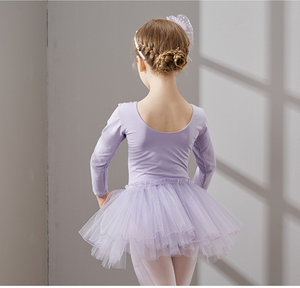 Enfant en bas âge Ballet danse <span class=keywords><strong>jupe</strong></span> costume col en v dos nu dentelle <span class=keywords><strong>Tutu</strong></span> Costume Ballet Performance porter pour les enfants - Product Image 6
