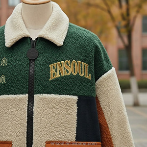 Chaqueta de Algodón con Logotipo de Marca Personalizado de Alta Calidad OEM, Chaqueta Sherpa Bordada para Invierno, Estilo Casual para Hombre, Abrigo de Invierno - Product Image 2