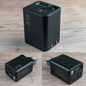 <span class=keywords><strong>Cargador</strong></span> GaN Compacto de Viaje de 65W PD PPS con Cable Retráctil para Viajes, Hogar y Oficina - Product Image 6