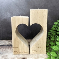 Support de bougie carré en bois fait main personnalisé, porte-bougie chauffe-plat sur mesure avec gravure, décoration d'intérieur, cadeau d'anniversaire ou de mariage