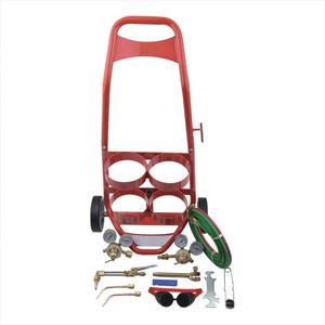 Kit de soudage et de coupe pour chariot cylindrique dans chariot en acier avec bouteilles de gaz de 10l - Product Image 4