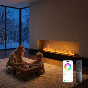 <span class=keywords><strong>Chimenea</strong></span> de Vapor Lineal RGB de Rango Completo con Sonido de Leña Ajustable y Sincronizado, Visualización Inmersiva, Decoración de Pared para Cafetería o Salón - Product Image 1