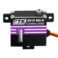 Servo numérique HV compact et fin PTK 8815 MG-D sans noyau, engrenage en acier inoxydable 2BB 0,096 sec 4,8V-8,4V pour avion RC à voilure fixe et voiture RC