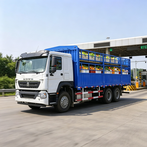 Camion à plateau robuste Howo 6x4 avec moteur à grande puissance et large compatibilité de carburant pour le transport de marchandises agricoles et de bétail en Afrique - Product Image 1