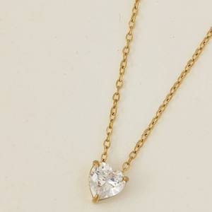 1.178CT 하트 랩-18K 골드 웨딩 파티 선물 다이렉트 팩토리 제공 그로운 다이아몬드 목걸이 - Product Image 2