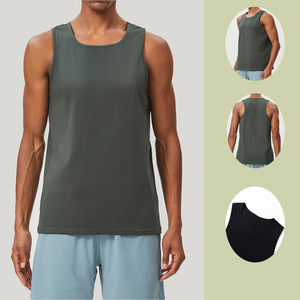 Camiseta sin Mangas Yiyi con Núcleo de Algodón, Suave como la Mantequilla, Transpirable, que Absorbe la Humedad, Diseño Atemporal, Cuello Redondo, <span class=keywords><strong>para</strong></span> Fitness y Uso Casual, <span class=keywords><strong>para</strong></span> <span class=keywords><strong>Hombre</strong></span> - Product Image 1