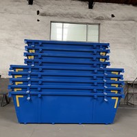 Bac à déchets de chantier de 4 yards, bac à déchets lourds en métal