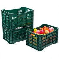 Panier de stockage et de transport pour la logistique agricole, paniers de supermarché en plastique recyclable, caisses empilables en HDPE/PP