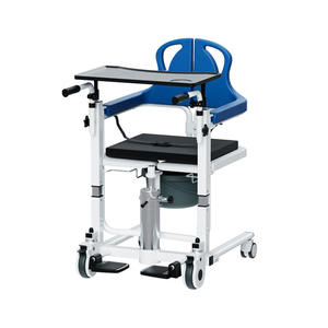 Chaise de transfert médical Siège de transport des patients Siège de commode réglable en hauteur Fauteuil roulant Chaise pour handicapés - Product Image 1