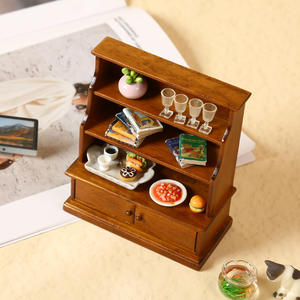 1:12 alta calidad Mini casa de muñecas muebles OB11 estudio sala de estar decoración librería gabinete de almacenamiento estante escena en miniatura accesorio - Product Image 4