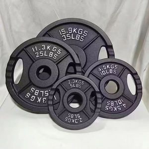 Prix de gros Nouveauté Gris Noir Peint Fonte Haltère Poids Plaque Haltère 2kg à 60kg - Product Image 1