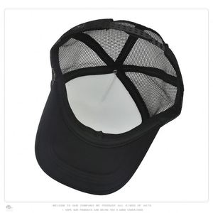 Gorras deportivas de malla lisa con 45 diseños, 5 paneles, poliéster, bordado de logotipo personalizado, casuales, negras, de espuma, lisas, tipo camionero H - Product Image 4