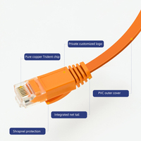 Kabel Patch Ethernet RJ45 Cat5e/Cat6/Cat6a/Cat7/Cat8 dengan Panjang Kustom 1m/5m/10m/50m/100m, Selubung PVC LSZH, Konduktor Tembaga Murni