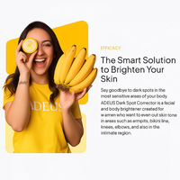 Crème Correctrice Anti-Taches Banana Adeus : Hydratant Éclaircissant Anti-Taches et Illuminateur de Teint pour le Visage et le Corps