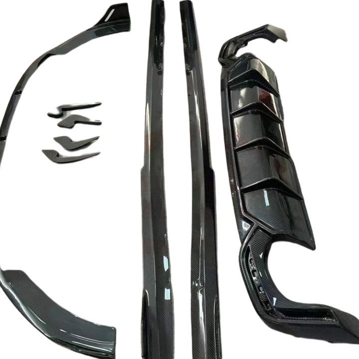 Acp Style Dry Carbon Fiber Body Kit Front Bumper Lip Side Skirt Rear