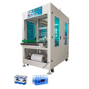 TFZ750 PE Film Sealing Cutting Machine Belt Type Sleeve Bottle Mineral Water Beer Carton Box Packaging Machine for Wine Bottles - Product Image 1
