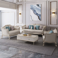 Canapé modulable en cuir véritable de style européen et américain, luxe léger, rembourré en éponge, 1+2+3 places, idéal pour petit appartement
