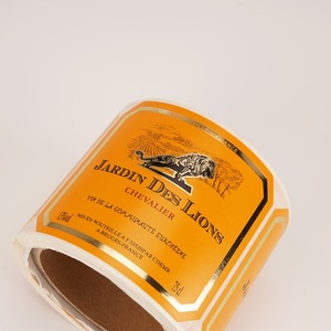 Tùy chỉnh Vinyl không thấm nước kết dính in ấn lá vàng dập Nhãn dán nhãn cho mỹ phẩm chai bao bì sản phẩm chai rượu vang - Product Image 4