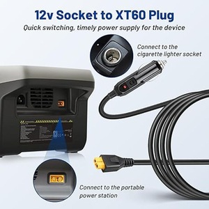 Cable de extensión para encendedor de cigarrillos de coche a XL60 12V 24V para carga de estación de energía - Product Image 3