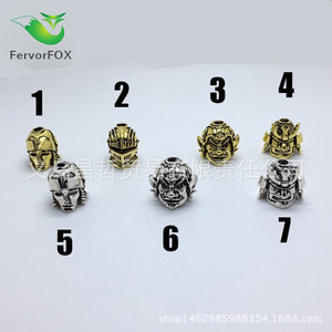 จี้หัวซามูไรโลหะผสมสังกะสี 2.5 ซม. อุปกรณ์เสริมพาราคอร์ดที่ทนทานสำหรับใช้กลางแจ้ง - Product Image 4