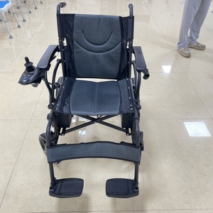 Silla de ruedas eléctrica Plegable ligera de acero al por mayor controlador inteligente batería de plomo ácido de viaje de 4 ruedas para discapacitados - Product Image 2