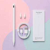 Stylet ABS PC avec corps en polycarbonate, chargement magnétique sans fil Type-C, rejet de la paume, fonction d'inclinaison, compatible iPad 2018-2026