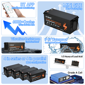 Batería de Repuesto de Plomo-Ácido Personalizada LiFePO4 12.8V 200Ah de Ciclo Profundo, Ligera, de Alta Potencia, Impermeable IP67, 6000 Ciclos - Product Image 6